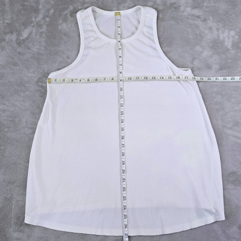 Maternity‎ Womens Size L White Ribbed High Neck Tank Top Sleeveless Shirt NWOT - Picture 2 of 3